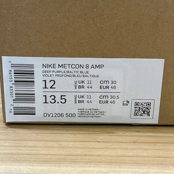 NEW Nike Metcon 8 AMP Workout Training Shoes Mens 12 Deep Purple Barely Volt - Picture 11 of 11